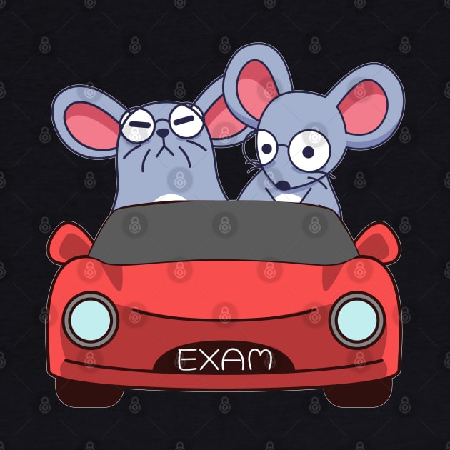 Mouse taking the driving license exam by alcoshirts